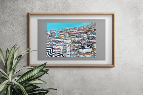 Empty frame on a wall