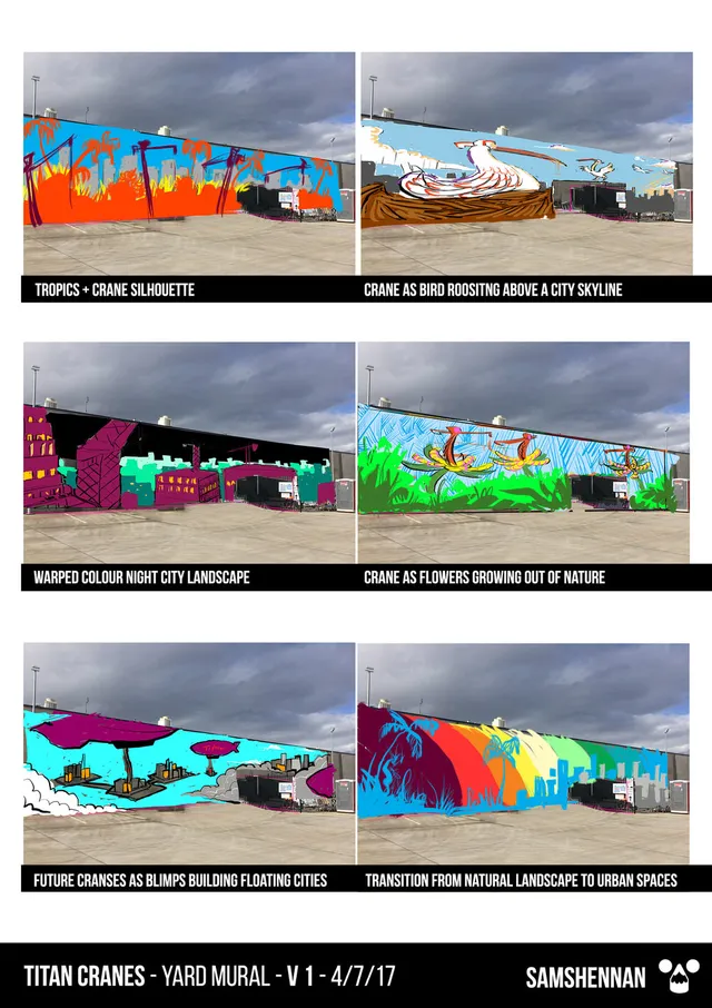 Sketches for mural options
