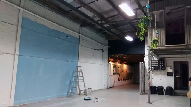 Set up for Mural timelapse filming
