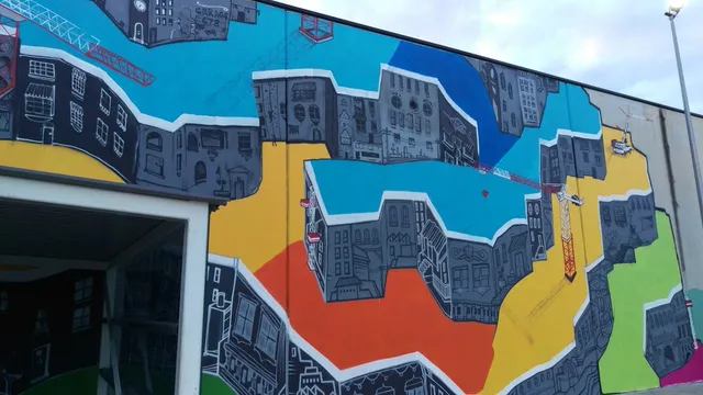 Top right of mural