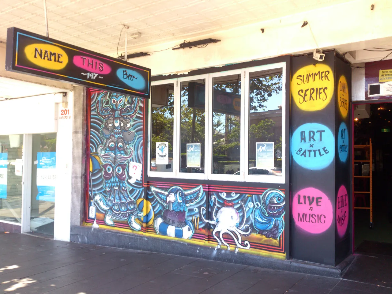 Front of bar mural