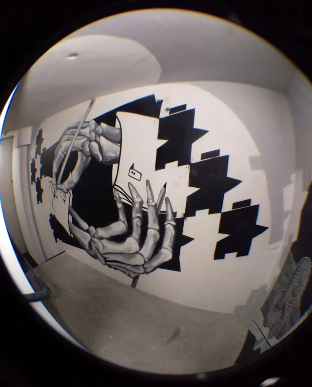 Apeseven Escher Inspired Interior Office Wall Art Mural