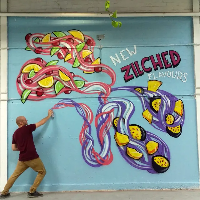 Finished fun Time-lapse mural painting with Slurpee Australia and Sam Shennan