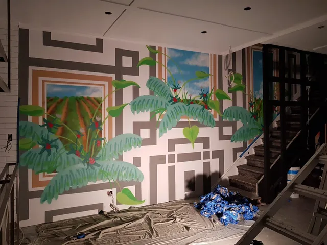 Plants down the stairs