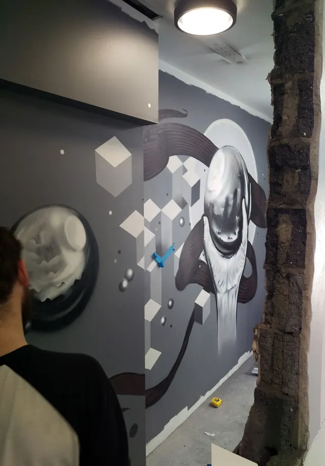 Keo Match Escher Inspired Mural
