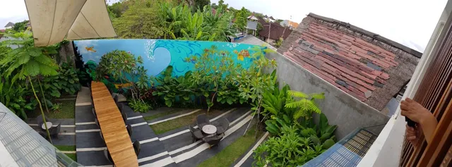The mural in its' courtyard