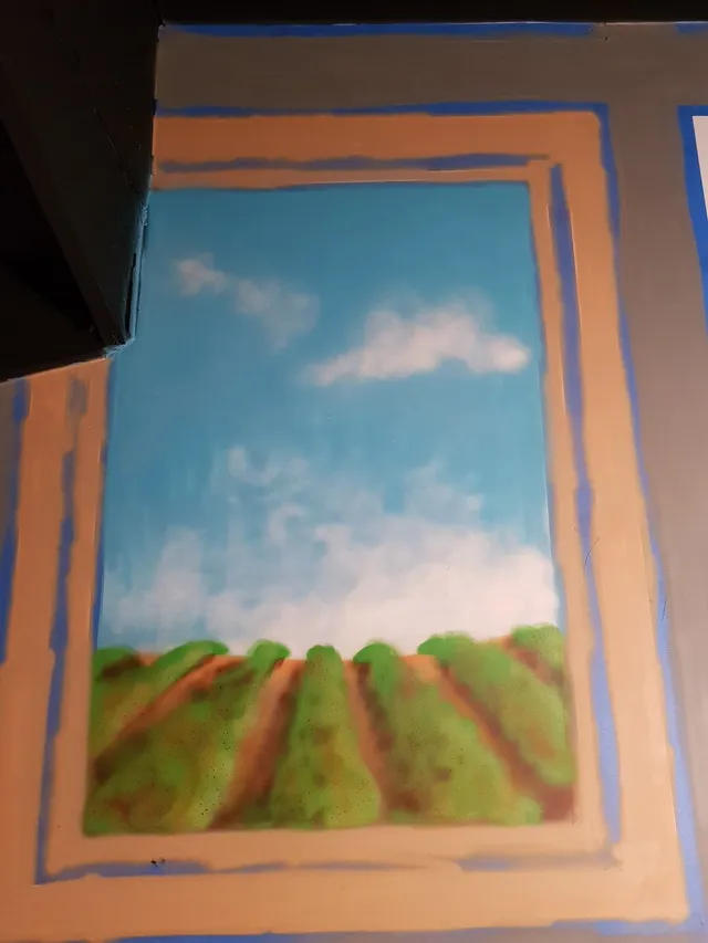 The landscape through the window